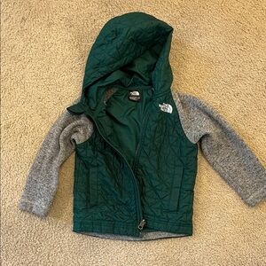 The North Face Forest Green and Heather Gray Jacket
